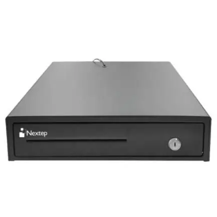 [NE-514] Cajon De Dinero Para Punto De Venta Nextep Ne-514, 4 Billetes, 8 Monedas, Negro