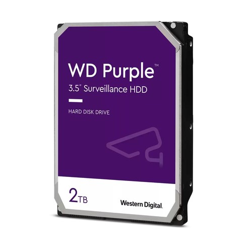 [WD23PURZ] Disco Duro Interno Western Digital Purple 2tb, 3.5 Pulgadas, Sata Iii, 6gb/s 64mb, 5400rpm, Ideal Videovigilancia