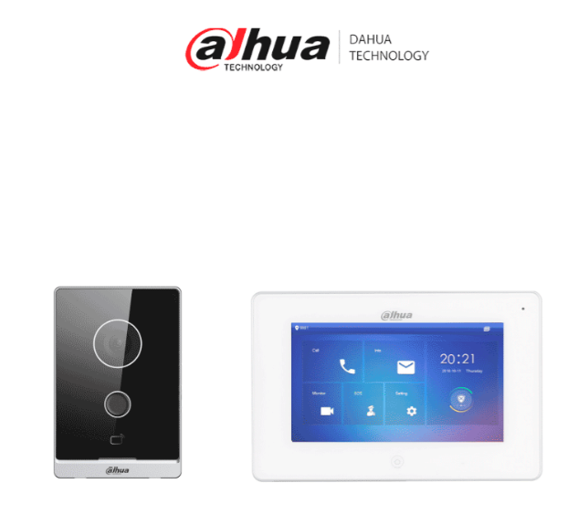 [Dhi-ktw01] Kit De Videoportero Dahua Technology Dhi-ktw01, Pantalla Tactil 7 Pulg, Tft, 1024 X 600 Pixeles, Ip65, Iluminacion Ir, Controlador De Dos Cerraduras