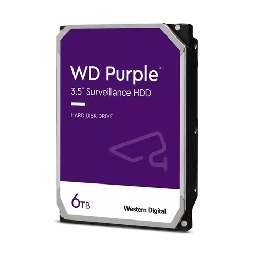 [WD64PURZ] Disco Duro Western Digital Purple 6tb Sata Iii 3.5", 6 Gbit/s, Cache 256mb, 5400rpm, Videovigilancia