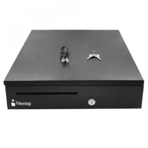 Cajon De Dinero Para Punto De Venta Nextep Ne-515, 5 Billetes, 8 Monedas, Rj-11, Negro