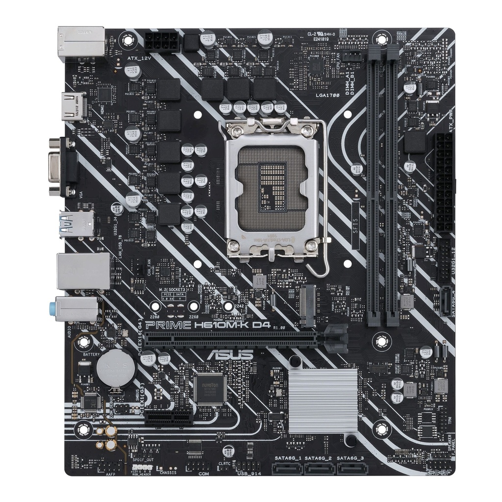 Tarjeta Madre Asus Prime H610m-k D4, Lga 1700, 12th Gen, Micro Atx