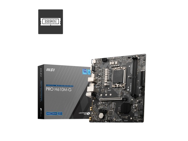 Tarjeta Madre Msi Pro H610m-g, Micro-atx, Lga 1700, Intel H610, 96gb Ddr5, Hdmi/dp Para Intel
